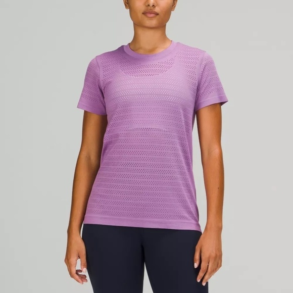 lululemon athletica Tops - Lululemon - Swiftly Breathe Short Sleeve, Purple, Size 8, Brand New with Tags